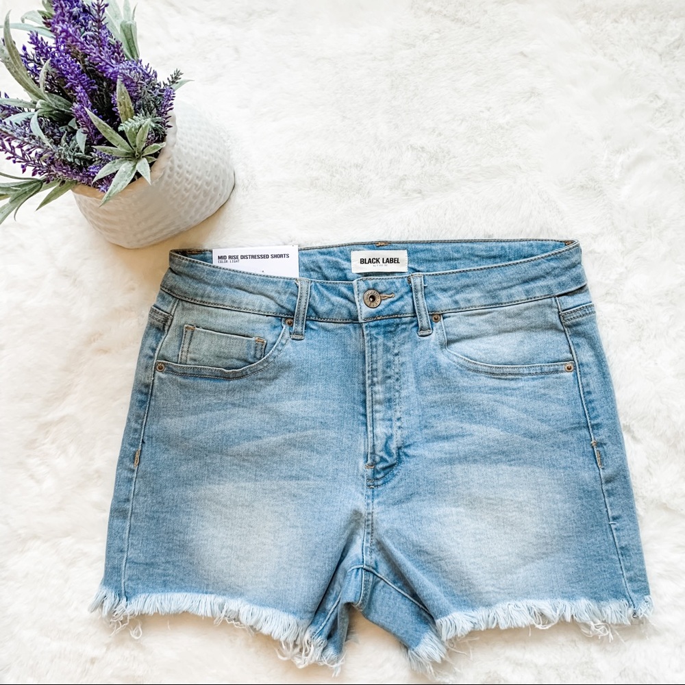 Denim Mid Rise Shorts - Picture 3 of 8